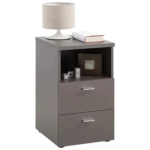 FMD furniture 652-001E, console notturna in versione lava, dimensioni circa 35 x 61,5 x 40 cm (larghezza x altezza), truciolato rivestito in resina melamminica.