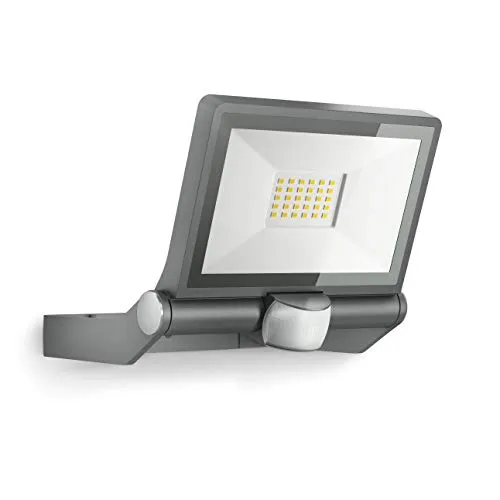 Steinel Faretto a LED XLED ONE S, con sensore di movimento a 180°, 18,6 W, 2050 lm a 3000 K, per vialetti, Antracite