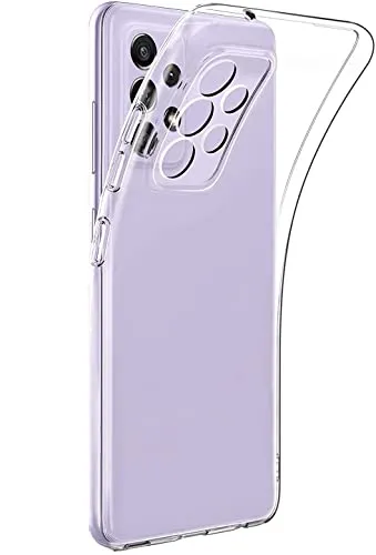 Captor Cover Trasparente per Samsung Galaxy A52 5G / A52s, Custodia TPU in Silicone Flessibile Morbida e Sottile, Alta Qualità con Bordo Rialzato per Schermo e Protezione Fotocamera (Trasparente)