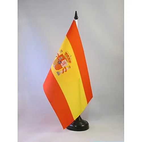 AZ FLAG Bandiera da Tavolo Spagna 21x14cm - Piccola BANDIERINA Spagnola 14 x 21 cm