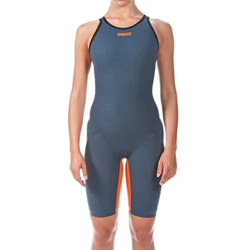 ARENA Powerskin Carbon Flex VX Limited - Costume da Bagno da Donna, Donna, Costume da Bagno, 000930-544-30, Grigio Navy/Arancione, 30