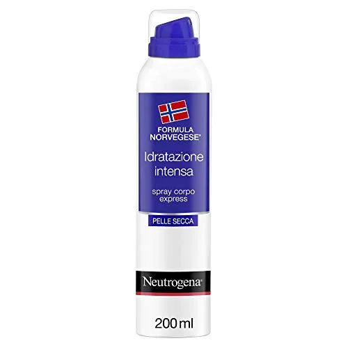 Neutrogena Spray Idratante Corpo, Formula Norvegese, Idratazione Intensa, Spray Corpo Express, Pelle Secca , 200 ml