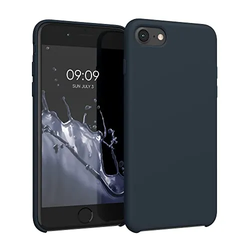 kwmobile Custodia Compatibile con Apple iPhone 7/8 / SE (2020) - Cover in Silicone TPU - Back Case per Smartphone - Protezione Gommata Blu Mirtillo