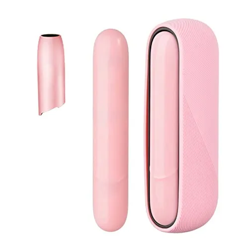 1Cap 1Case 1Side 3 in 1 per -IQOS 3.0 Cover laterale magnetica per PC per -IQOS 3 Duo Decoration Cover sostituibile Accessori (rosa)