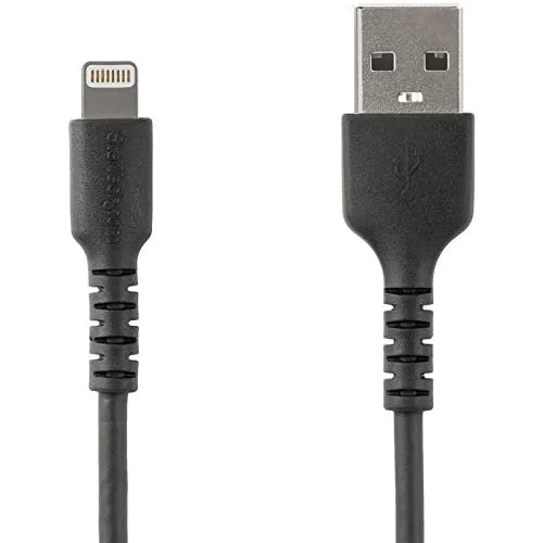 Cavo da USB-A a Lightning 2m nero - Robusto e resistente cavo in fibra aramidica - Certificato Apple Mfi (RUSBLTMM2MB)