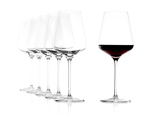 Bicchieri da vino rosso Bordeaux Stölzle Lausitz Quatrophil 644ml, set da 6, come soffiati a mano, qualità Premium, resistenti ai lavaggi in lavastoviglie