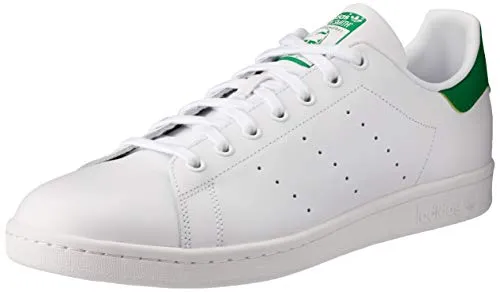 adidas Stan Smith M, Scarpe da Ginnastica Uomo, Footwear White Core White Green, 36 1/3 EU