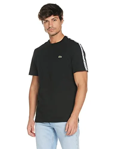 Lacoste TH7079 T-Shirt, Noir/Noir, XL Uomo