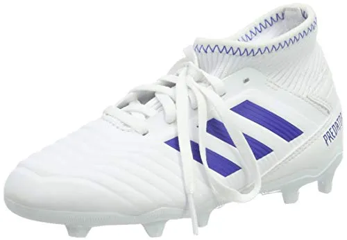 adidas Predator 19.3 FG J, Scarpe da Calcio Bambini e Ragazzi, Bianco (Ftwr White/Bold Blue/Bold Blue Ftwr White/Bold Blue/Bold Blue), 38 EU