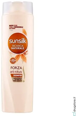 SUNSILK SHAMPOO 250ML.FORZA ANTIROTTURA OLIO DI ARGAN & DI MANDORLE