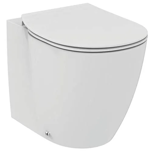 Ideal Standard E052501 CONNECT Vaso a terra universale AquaBlade® filo parete, completo di sedile slim a sgancio rapido - Bianco