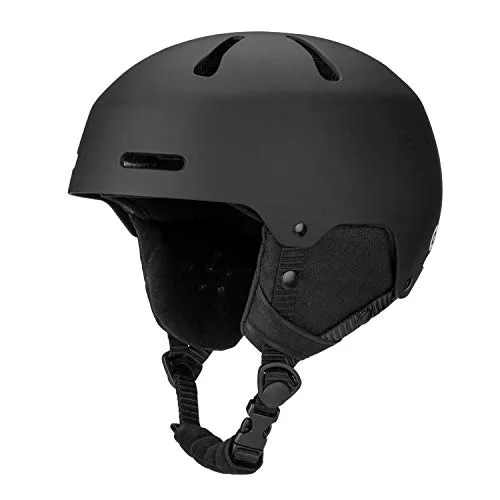 Odoland Casco Sci Bambini, Casco Sci Nero per Bambini e Giovani, Casco Sci Junior Nero, Caschi Sci Ragazzi Ragazze, Casco da Neve per Lo Sci e L'alpinismo