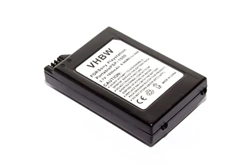 vhbw Batteria compatibile con Sony Playstation Portable PSP-1000, PSP-1000K-CW, PSP-1001, PSP-1004, PSP-1006 - Sostituisce PSP-110, PSP-280G (1800mAh)