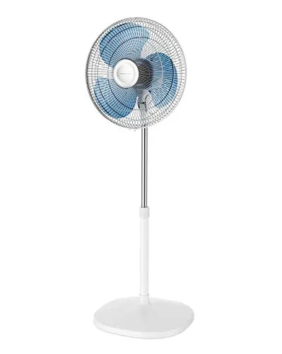 Rowenta VU4410 Essential + Stand, Ventilatore a Piantana, Silenzioso 54 dBA, 3 velocità, Design Ultracompatto, Altezza Regolabile, Bianco