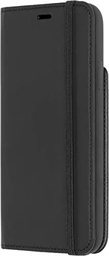 Moleskine - Custodia classica per iPhone X, in silicone, con scomparti per tessere e elastico, colore: Nero