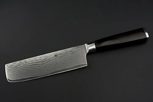 KATAHIRO KUBOTA - NAKIRI DAMAST Coltello da chef superlativo realizzato in acciaio VG-10 ad alto tenore di carbonio giapponese