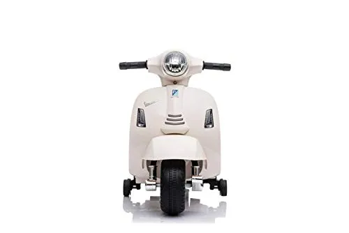 Babycar Moto Elettrica per Bambini Piaggio Mini Vespa ( Bianco) 6 Volt con luci e Suoni Ufficiale con Licenza