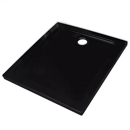 vidaXL Piatto Doccia Quadrato in ABS Nero 80x80 cm Base per Box Cabina Bagno