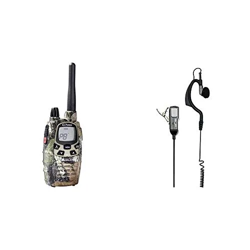 Midland G7 Pro Mimetic - Walkie Talkie & MA21-L Microfono con Mono Auricolare Regolabile