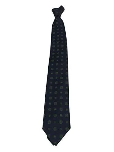 CAMERUCCI cravatta uomo fantasia blu/verde cm 8 100% seta MADE IN ITALY