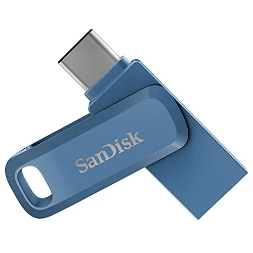SanDisk 128GB Ultra Dual Drive Go USB Type-C Flash Drive, Blue - SDDDC3-128G-G46NB