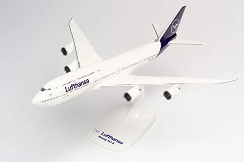 Herpa - Boeing 747-8, Intercontinental, biplano Lufthansa, Ali, modellismo aereo con supporto, modellismo, modellini in scala, oggetto da collezione, press fit