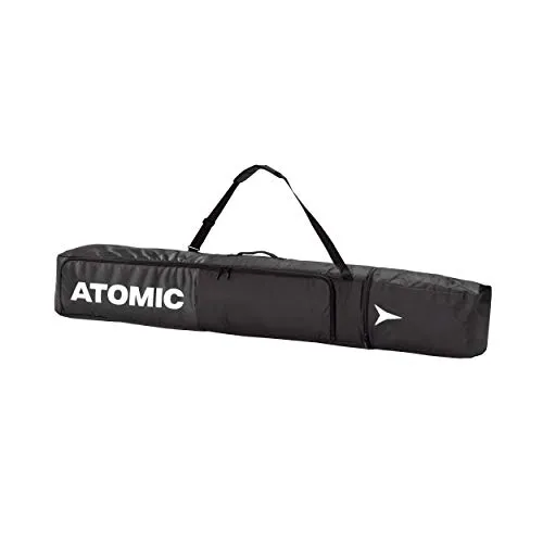 ATOMIC AL5045210 Double Ski Bag, Sacca Portasci, 205 x 24 x 20.5 cm, Lunghezza Regolabile, Poliestere, Nero/Bianco
