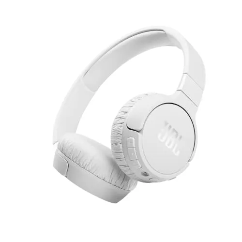 JBL Tune 660BTNC Cuffie On Ear Bluetooth Wireless, Cancellazione Attiva del Rumore, Microfono integrato, di 44h di autonomia, Colore Bianco