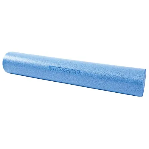 Fitness Mad Foam Roller 6", Rullo di Schiuma Unisex – Adulto, Blue, 90cm