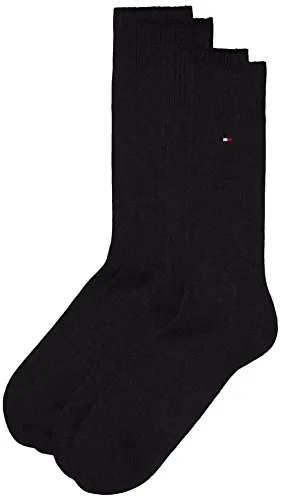 Tommy Hilfiger TH MEN TRUE AMERICA SOCK 2P Calze Uomo, black 200 39/42 (Taglia produttore: 39-42) (Pacco da 2