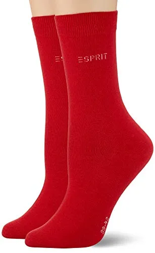 ESPRIT Uni 2-Pack W So Calzini, Rosso (Red Pepper 8074), 35-38 (Pacco da 2) Donna