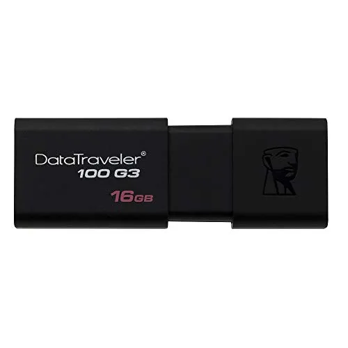 Kingston DataTraveler 100 G3-DT100G3/16GB USB 3.0, PenDrive, 16 GB, 1 Pezzo, Nero