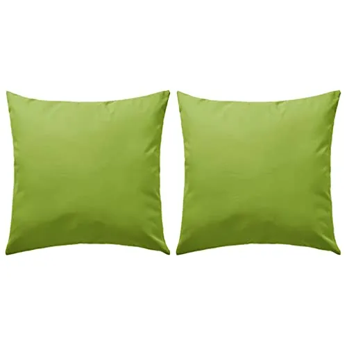 vidaXL 2x Cuscini da Esterno Verde Mela Tessuto Impermeabile Decorazioni Sofa