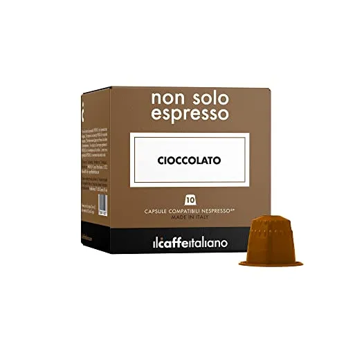 Il Caffè Italiano Capsule Compatibili Nespresso Cioccolato - 80pz | Capsule Caffe Compatibili Nespresso, Golosa bevanda al Gusto Cioccolato | Capsule Nespresso Compatibili Made In Italy | Frhome
