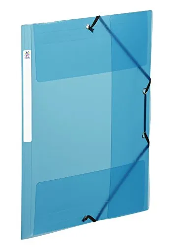 Viquel 113746 – 08 Camicia plastica a elastici con 3 alette e etichetta di identificazione sul dorso, Blu