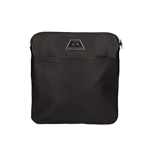 ARMANI EXCHANGE Small Crossbody Bag, Borsa a tracolla Uomo, Nero (Nero - Black), 22.5x1.5x22 centimeters (B x H x T)