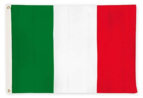 Bandiere di aricona - bandiera dell'Italia, resistente alle intemperie con 2 occhielli in metallo - bandiera nazionale italiana 90 x 150 cm, tricolore
