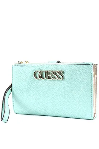 Guess UPTOWN CHIC SLG DBL ZIP ORGNZR, SMALL LEATHER GOODS Donna, Turchese, UNI