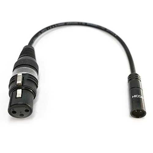 Selected Cable - Cavo mini XLR maschio su XLR femmina per Blackmagic 6K 4K BMPCC, Audio microfono HQ, SC-AK-mXLR-0050 (0,5 m)