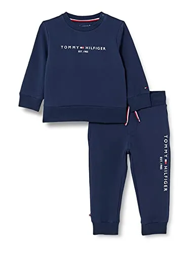 Tommy Hilfiger Baby Essential Set di Biancheria per Bambino e Neonato, Twilight Navy, 92 Unisex-Bimbi