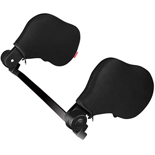 Echoice Auto Collo Cuscino Retraibile Supporto Collo per Auto in Nylon Alto Elastico Poggiatesta per Sedile Auto Ergonomico per Adulti e Bambini (Nero)