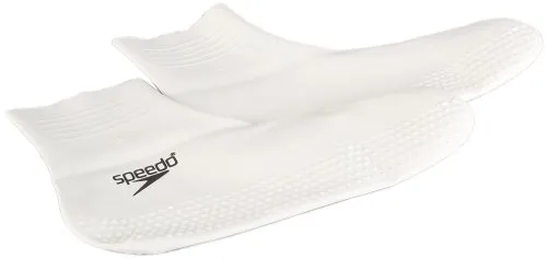 Speedo Unisex Adulto Latex Sock Calzini, Bianco/Nero, L