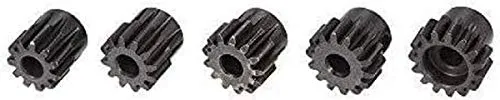 YUNIQUE ITALIA 5 Pezzi Pignoni 11T 12T 13T 14T 15T M1 5mm Shaft Gear Module Pinion per Motore Brushless 1:8 1/8 RC Monster/Buggy/Camion, Colore Nero, HB-L1B4-GSQF