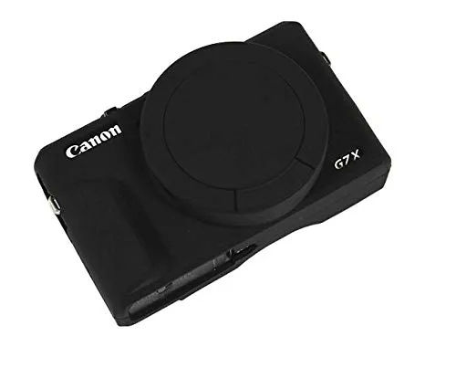Custodia protettiva in gel di silicone per Canon PowerShot G7x Mark iii Borsa protettiva in gomma morbida per fotocamera nera