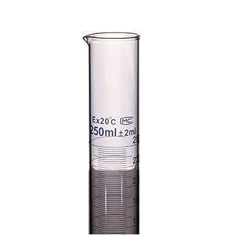 Rocwing - Cilindro in Vetro Borosilicato 3.3 per Laboratori (250ml)