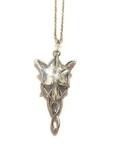 giulyscreations Collana Metallo Nichel Free Stella del Vespro Il Signore degli Anelli Lo Hobbit The Lord of The Rings Aragorn Arwen Undòmiel Amore Elfico Unico Anello Sauron Cosplay