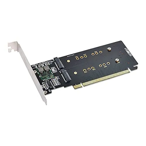 Adattatore CY M.2 NVME a PCIe, doppio 2X 4X NVME M.2 AHCI a PCIE Express 3.0 Gen3 X8 X16 Raid Card Adapter VROC Raid0 Hyper Adapter