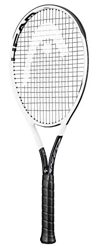 HEAD Graphene 360+ Speed Pro Midplus 18x20 Black/White Tennis Racquet (4 5/8" Grip) Strung with White Color Strings (Best Racket for Control)