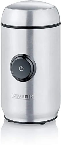 Severin KM 3879 - Macinacaffè e spezie, 180 W di potenza, in acciaio INOX spazzolato, colore: Nero