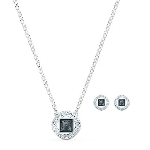 Swarovski Set Swarovski Angelic Square, grigio, placcato rodio